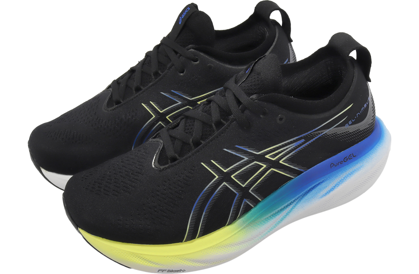Asics GEL-Nimbus 25 2E Wide Black / Glow Yellow