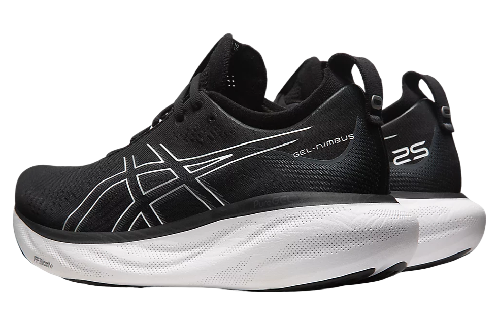 Asics Gel-Nimbus 25 Wide Black / Pure Silver