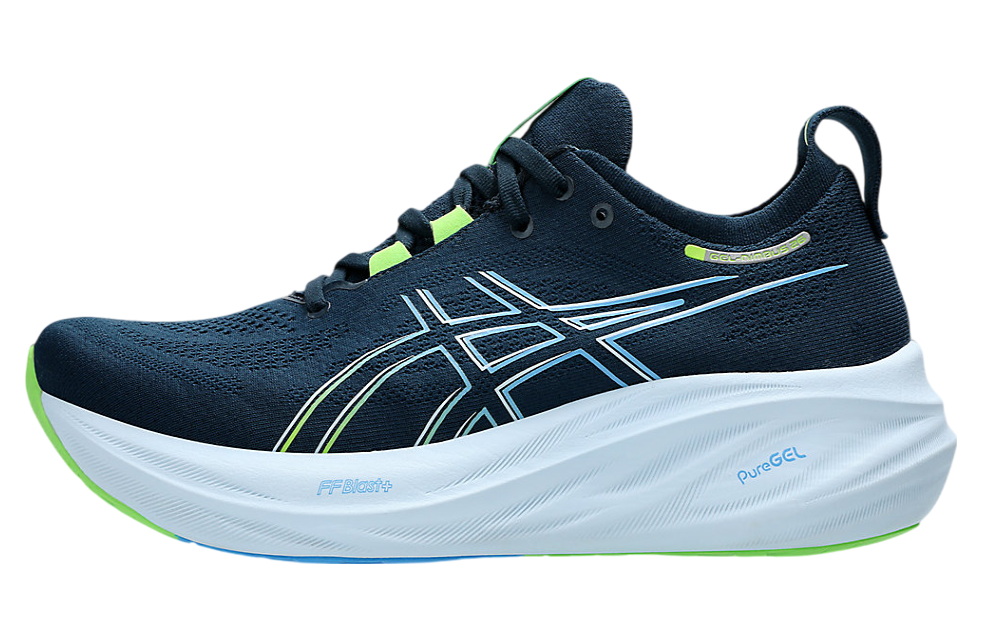 Asics Gel-Nimbus 26 Extra Wide French Blue / Electric Lime