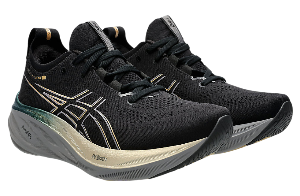 Asics Gel-Nimbus 26 Platinum Black / Champagne