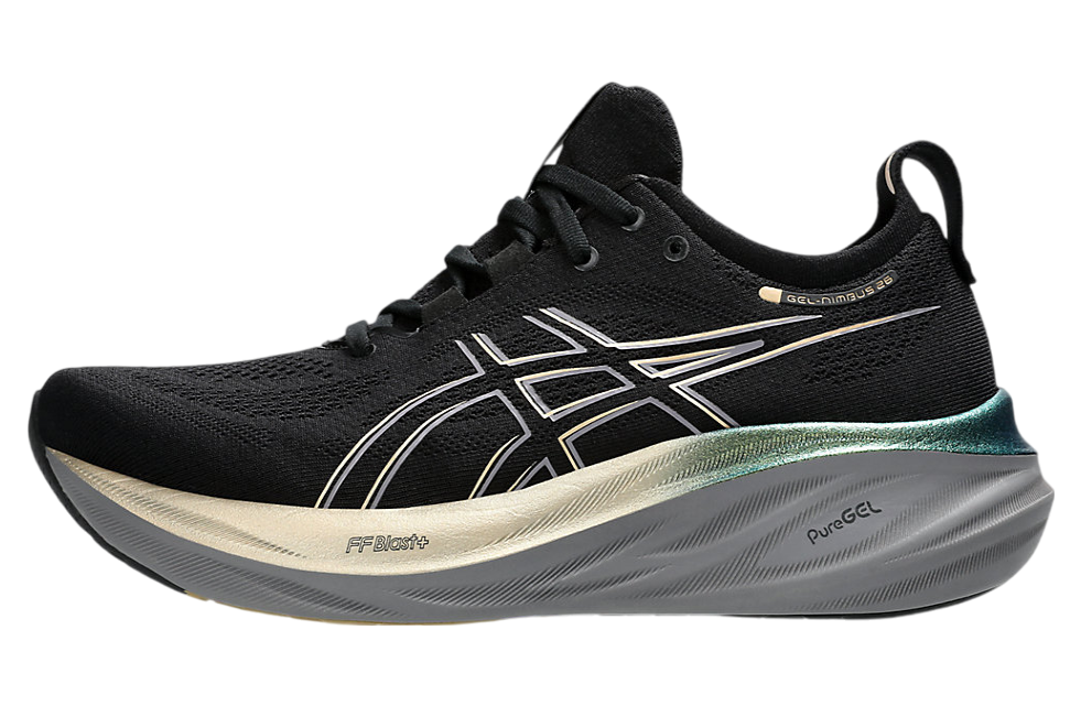 Asics Gel-Nimbus 26 Platinum Black / Champagne