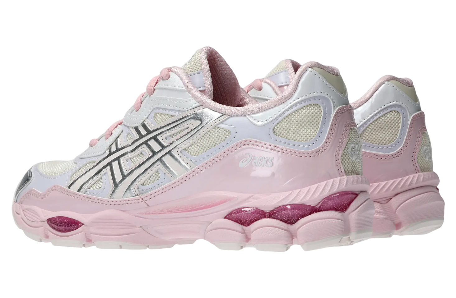 Asics Gel-NYC Silver Toe White / Pink