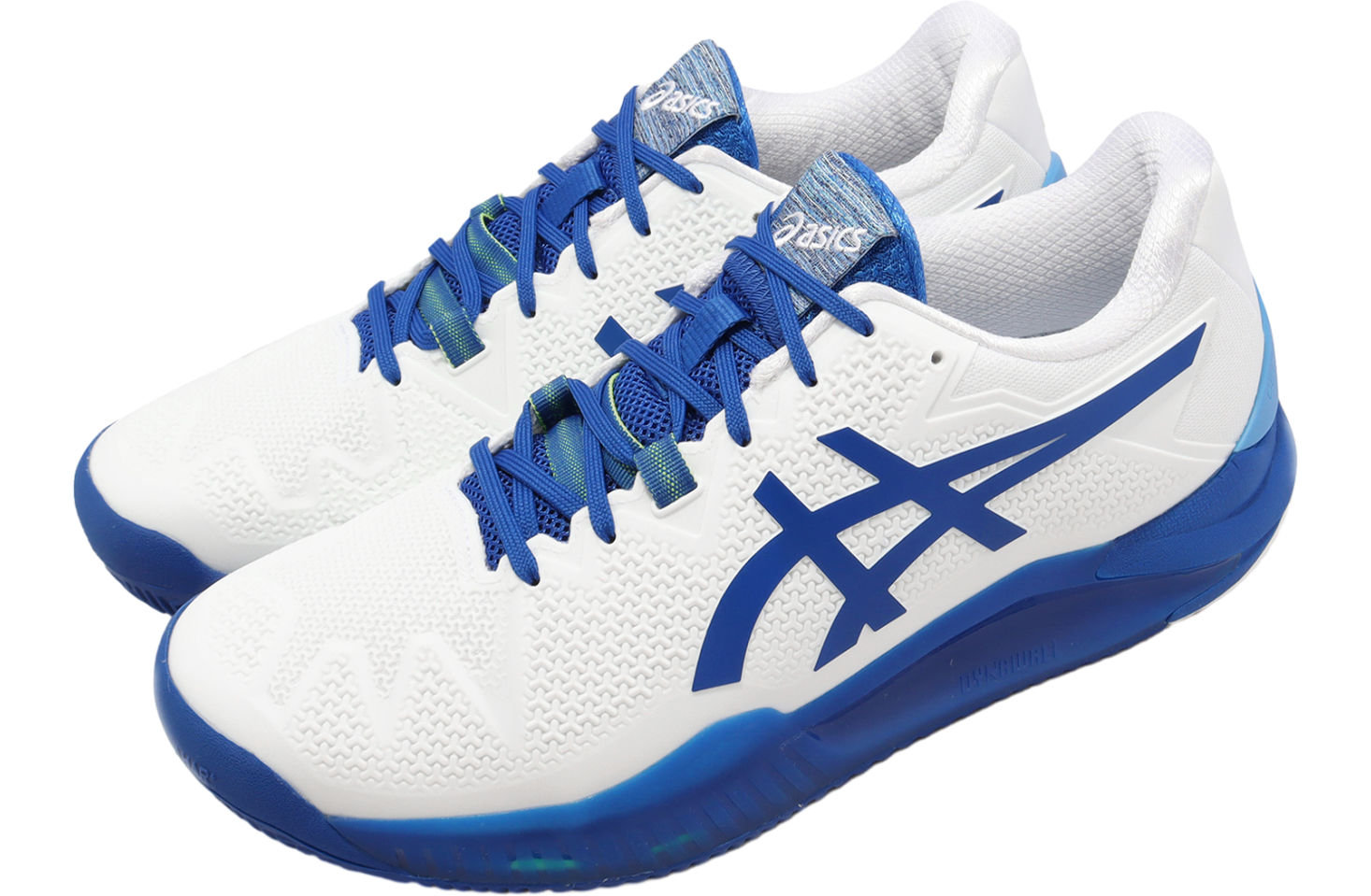 Asics GEL-Resolution 8 Clay White / Tuna Blue