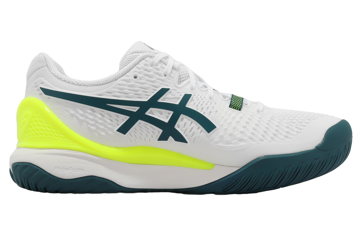 Asics GEL-Resolution 9 2E Wide White / Restful Teal