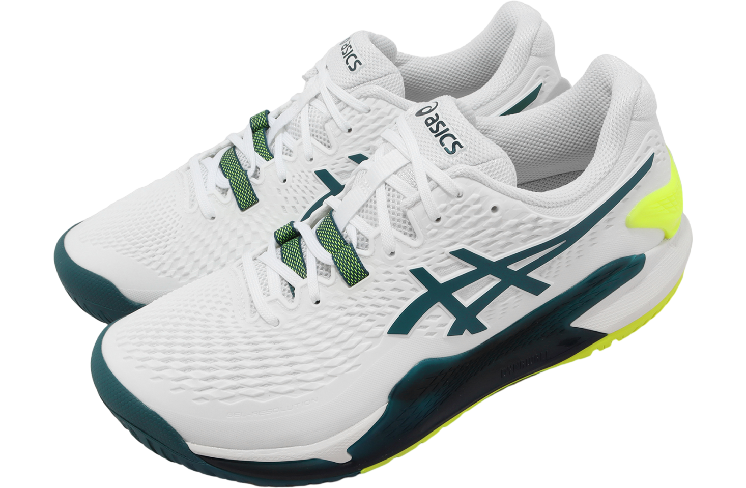 Asics GEL-Resolution 9 2E Wide White / Restful Teal