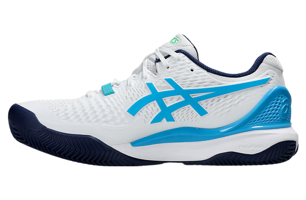 Asics Gel-Resolution 9 Clay White / Digital Aqua