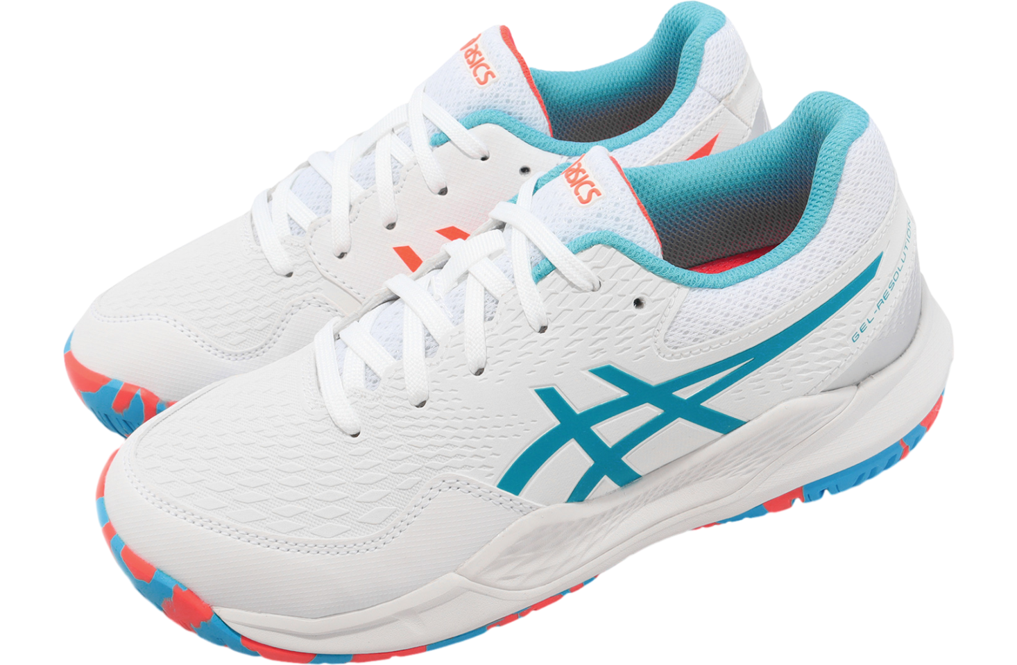 Asics GEL-Resolution 9 GS White / Aquarium