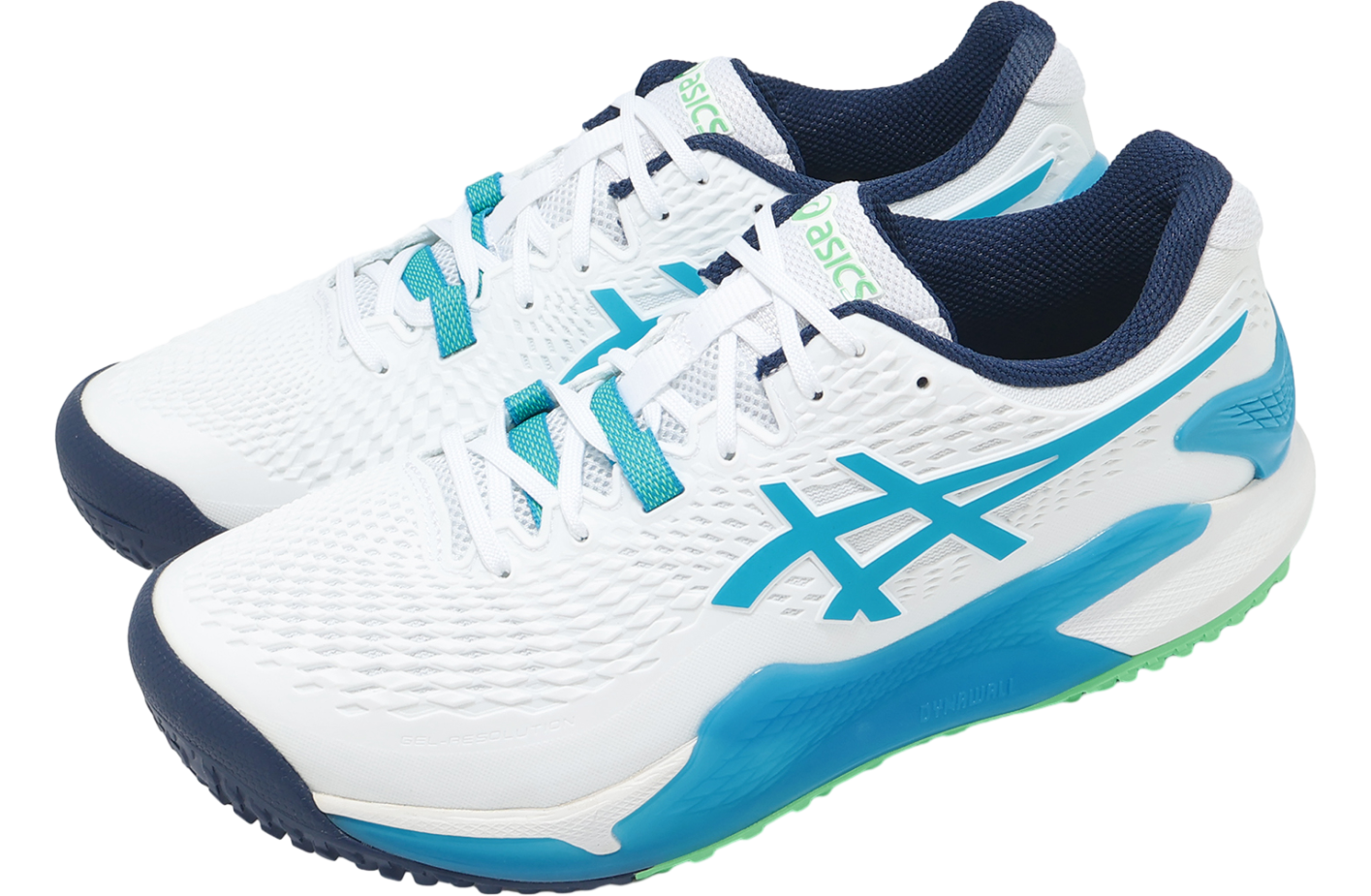 Asics GEL-Resolution 9 OC 2E Wide White / Digital Aqua