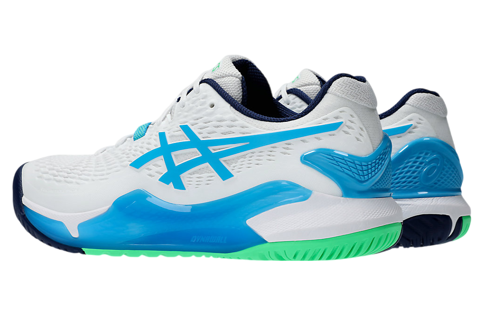 Asics Gel-Resolution 9 White / Digital Aqua