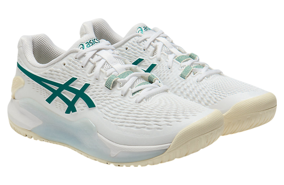 Asics Gel-Resolution 9 White / Pitch Green