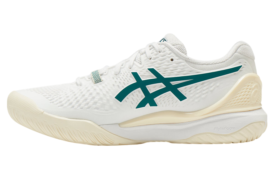 Asics Gel-Resolution 9 White / Pitch Green