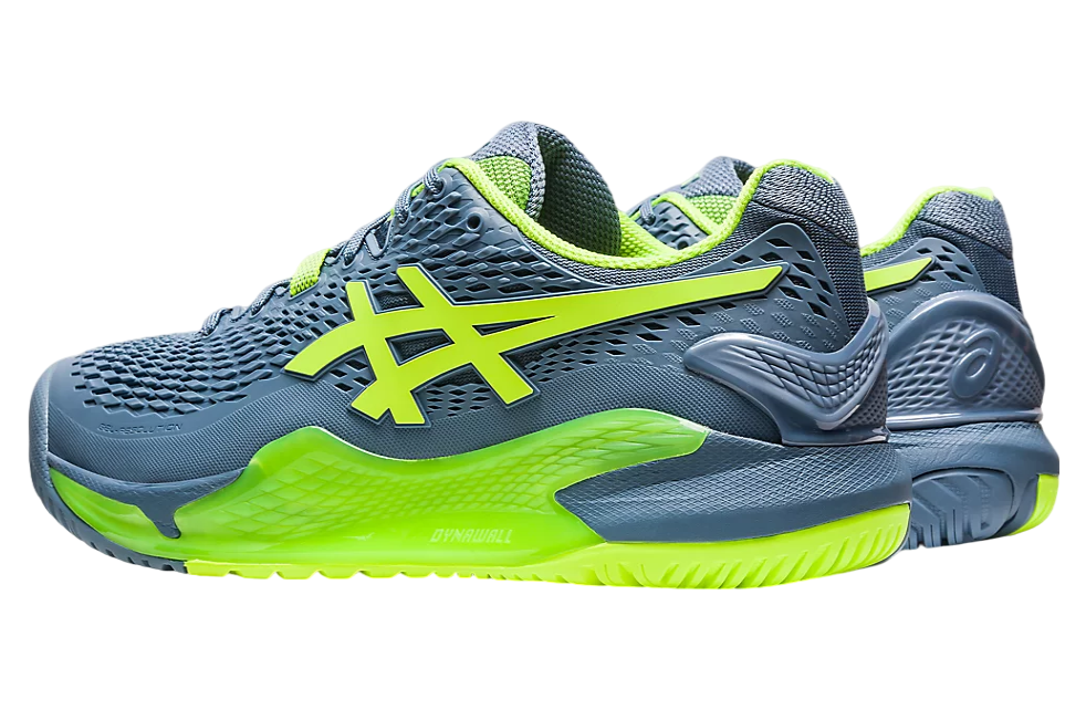 Asics Gel-Resolution 9 Wide Steel Blue / Hazard Green