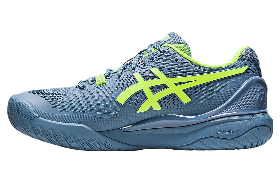 Asics Gel-Resolution 9 Wide Steel Blue / Hazard Green