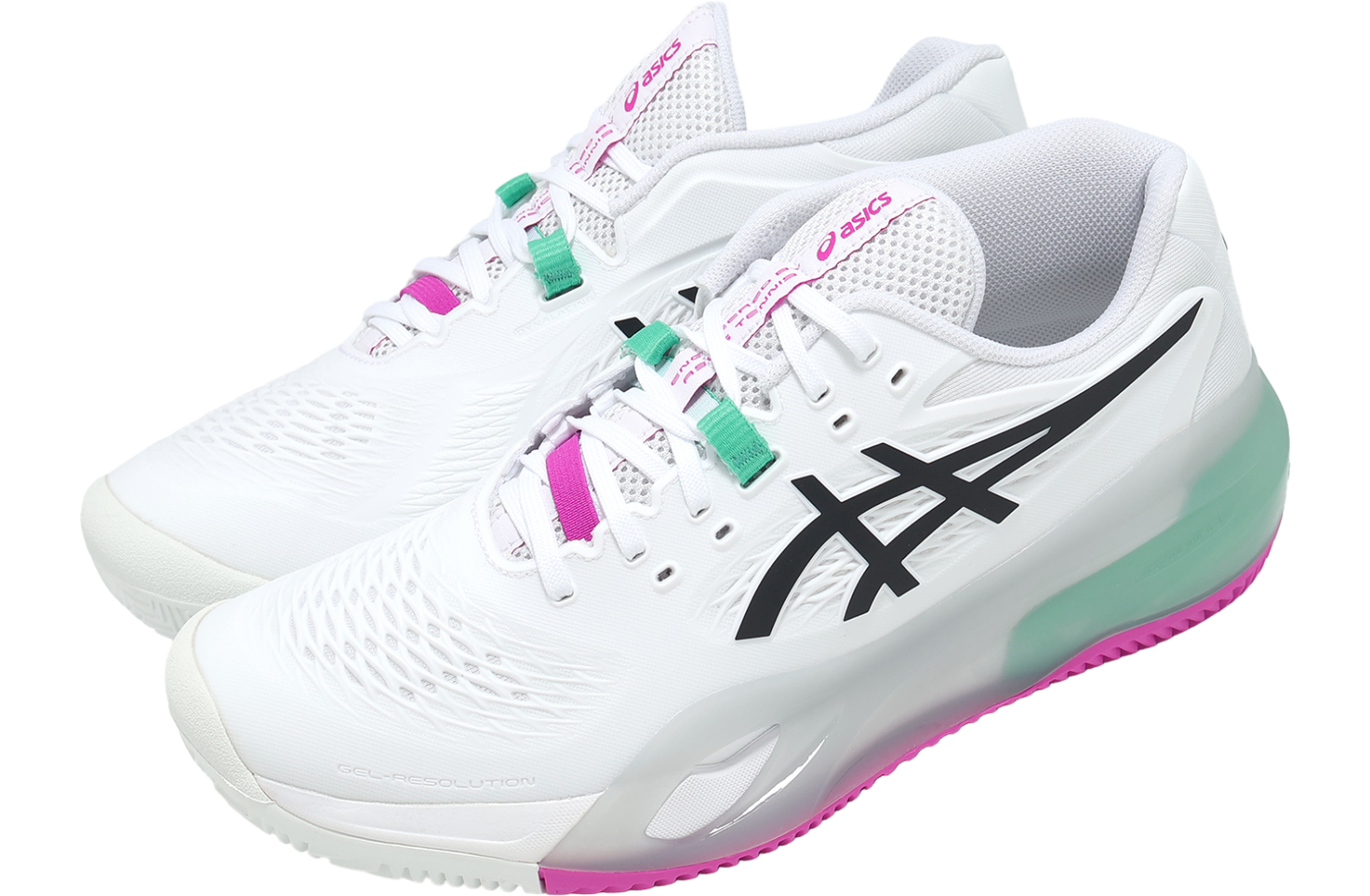 Asics Gel-Resolution X Clay White / Aurora Green