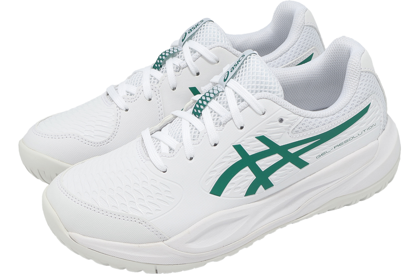 Asics GEL-Resolution X GS White / Putch Green