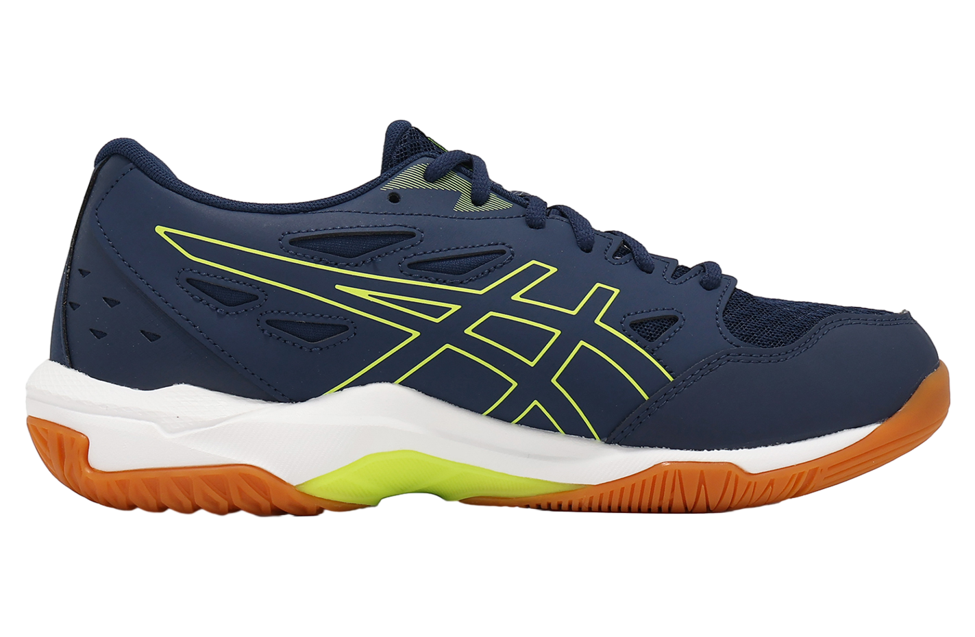 Asics GEL-Rocket 11 2E Wide Blue Expanse / Safety Yellow