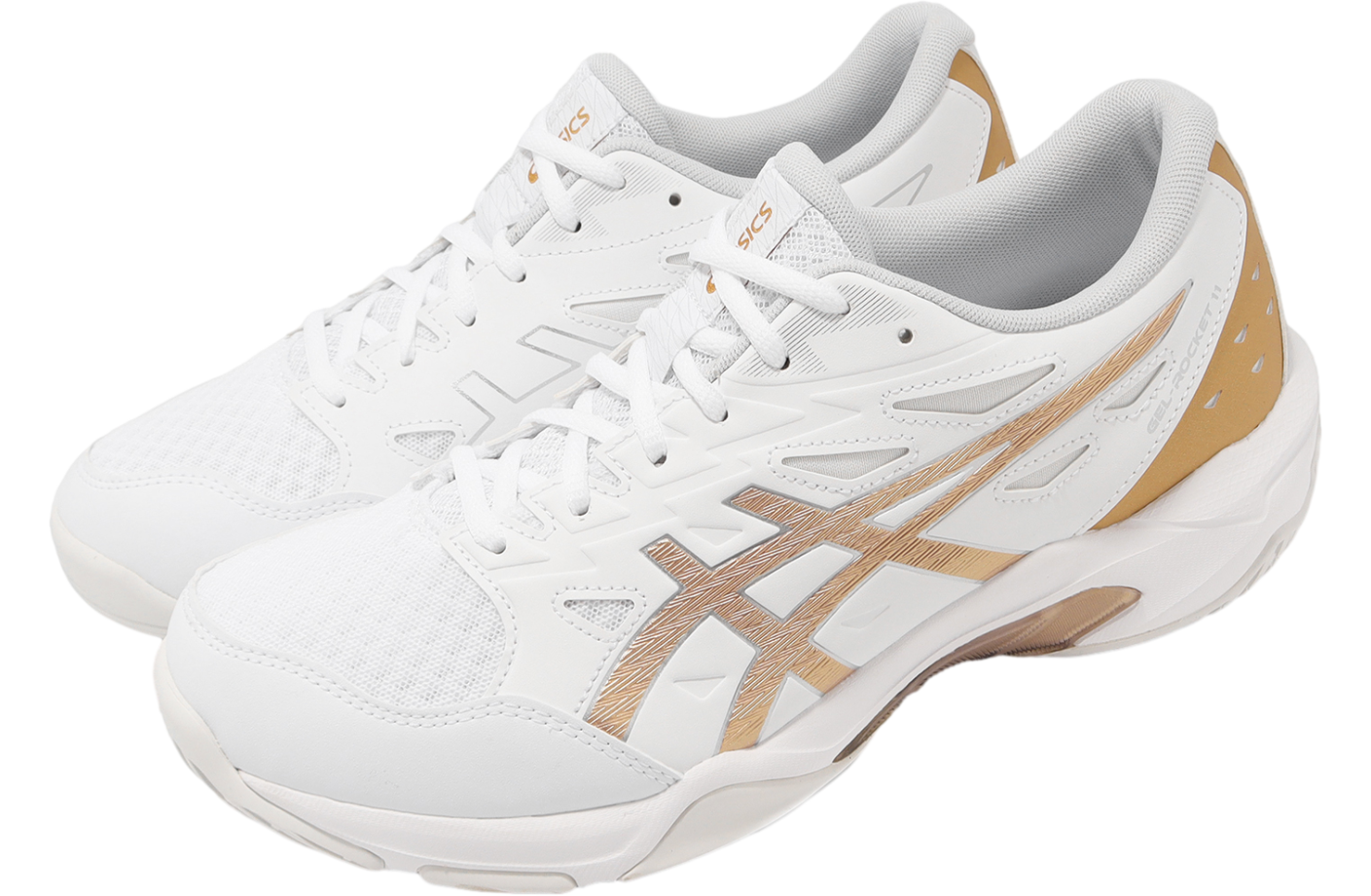 Asics GEL-Rocket 11 2E Wide White / Pure Gold