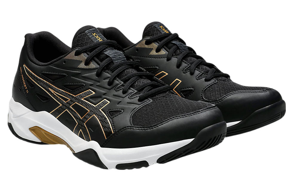 Asics Gel-Rocket 11 Black / Pure Gold