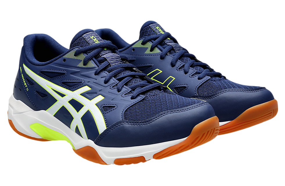 Asics Gel-Rocket 11 Wide Blue Expanse / Safety Yellow