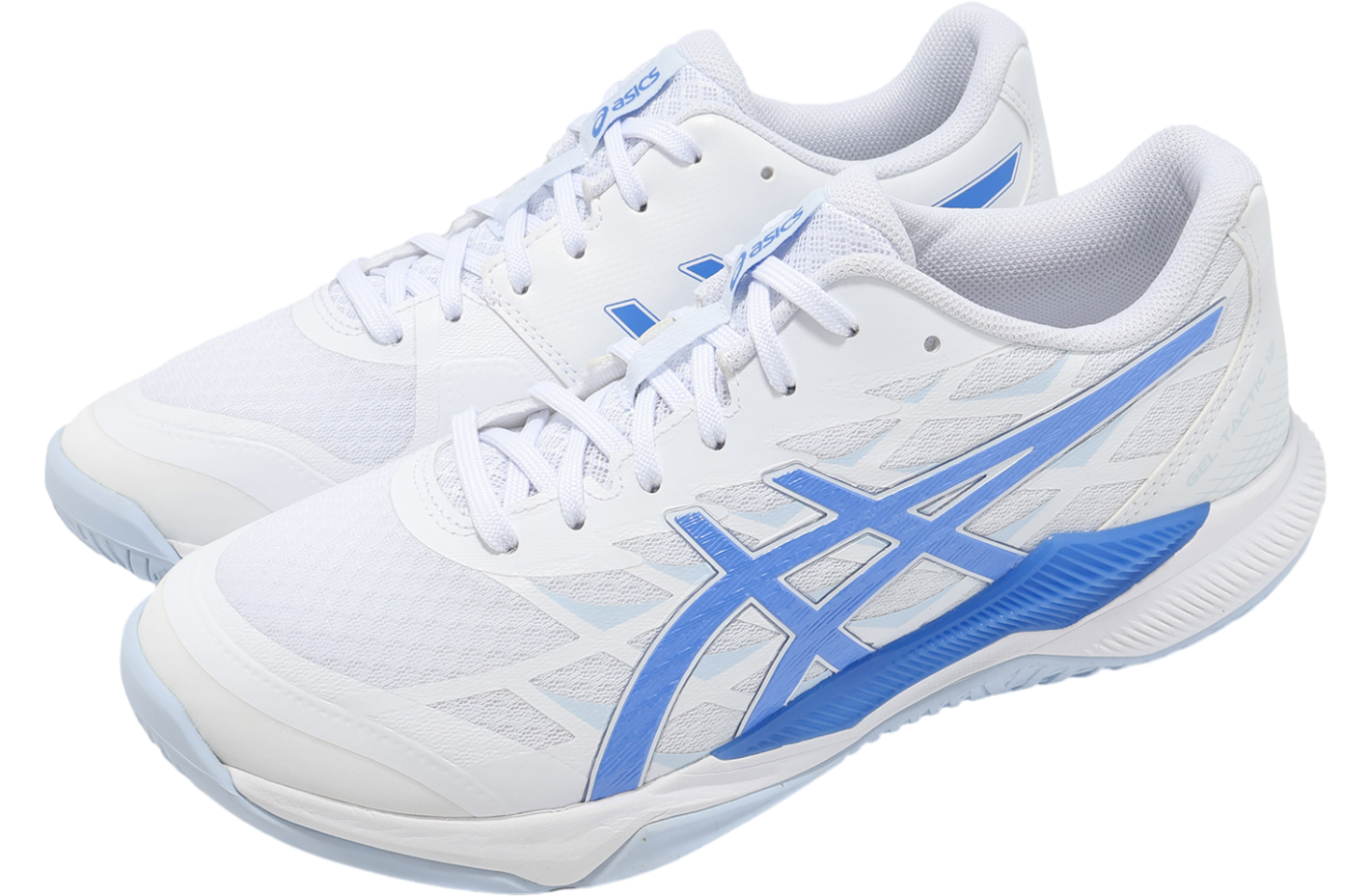 Asics GEL-Tactic 12 2E Wide White / Blue Coast - Mar 2025