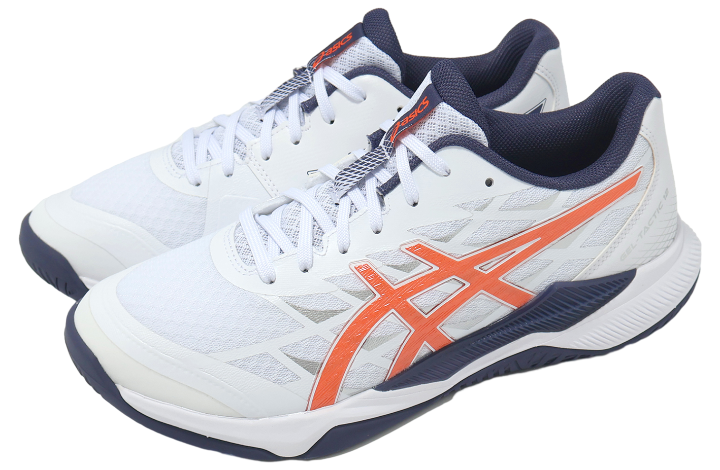 Asics GEL-Tactic 12 2E Wide White / Nova Orange