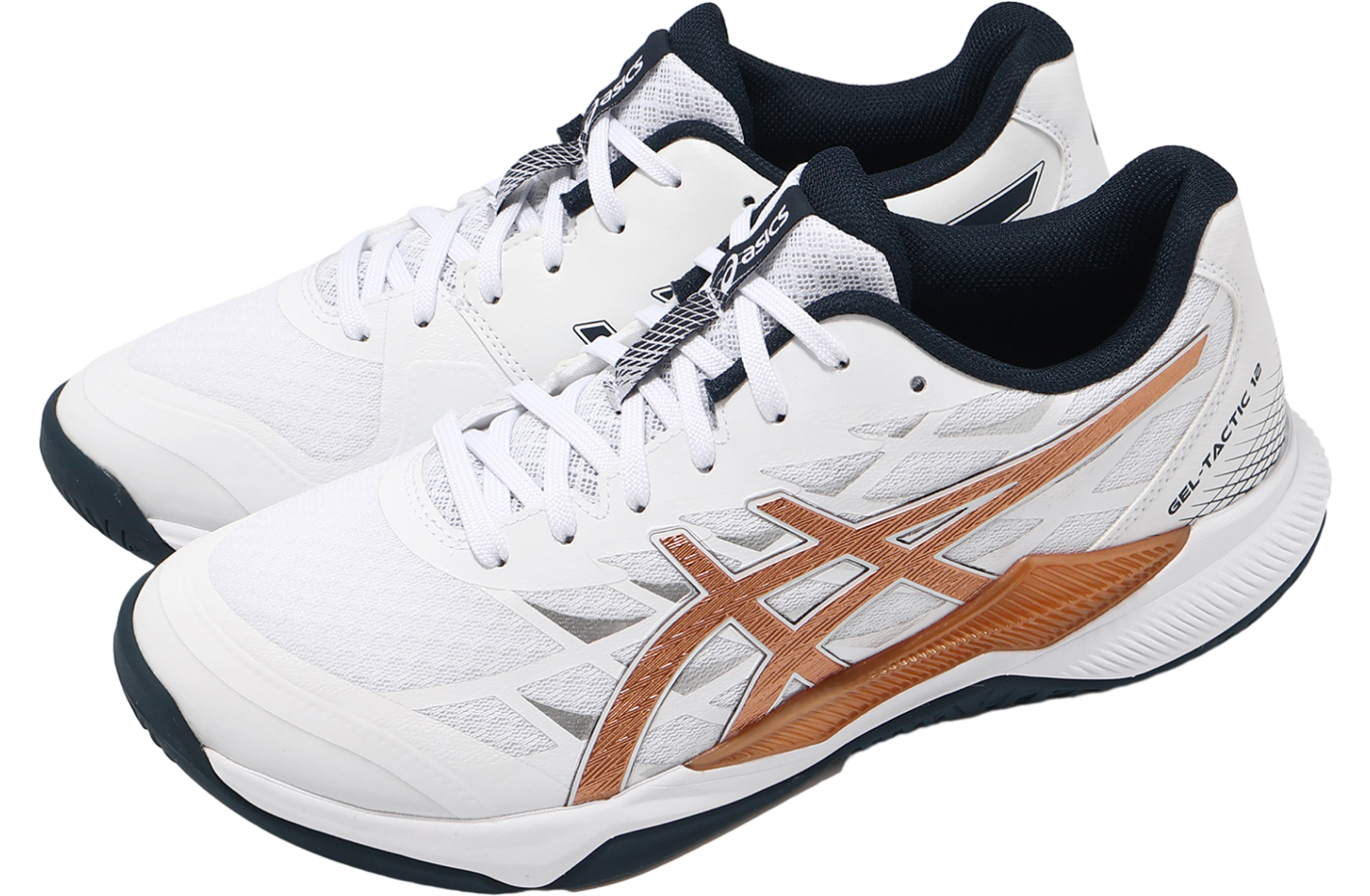 Asics GEL-Tactic 12 2E Wide White / Pure Bronze