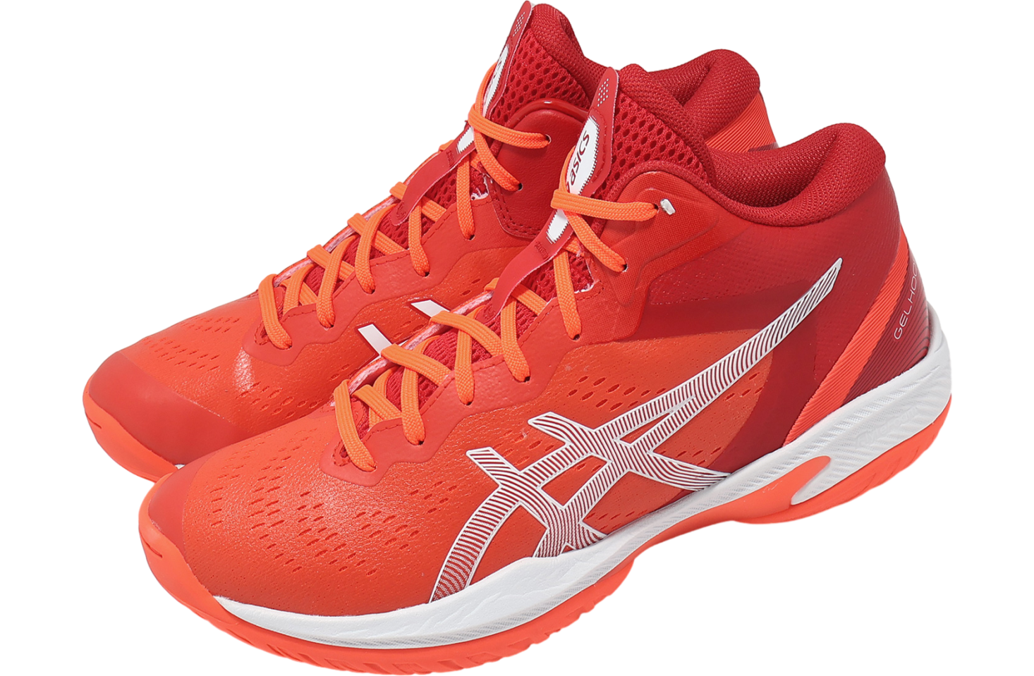 Asics GELHoop V16 Sunrise Red / White