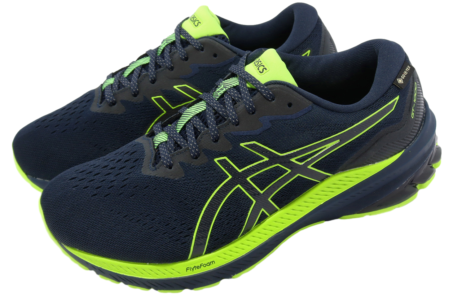 Asics GT-1000 11 GTX 4E Extra Wide French Blue / Hazard Green