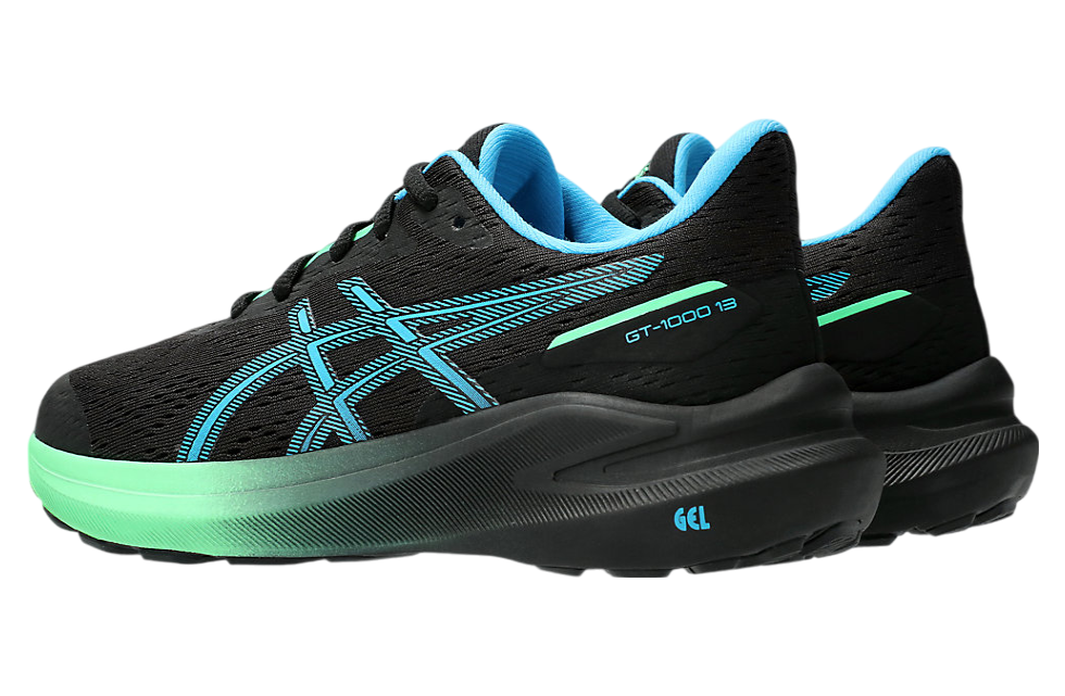 Asics GT-1000 13 GS Black / Digital Aqua