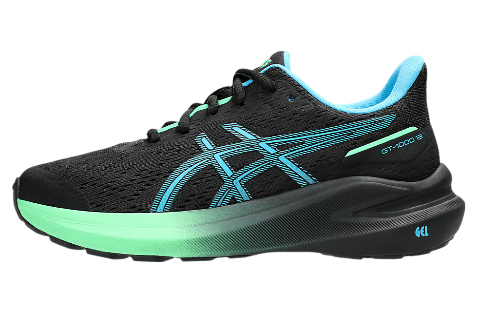 Asics GT-1000 13 GS Black / Digital Aqua