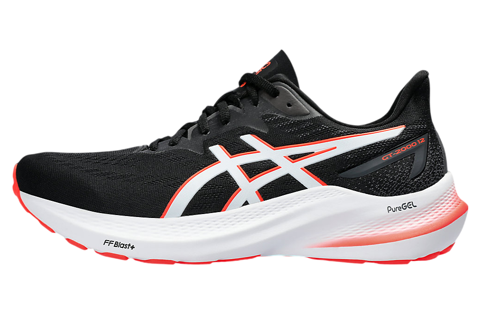 Asics GT-2000 12 Black / Sunrise Red