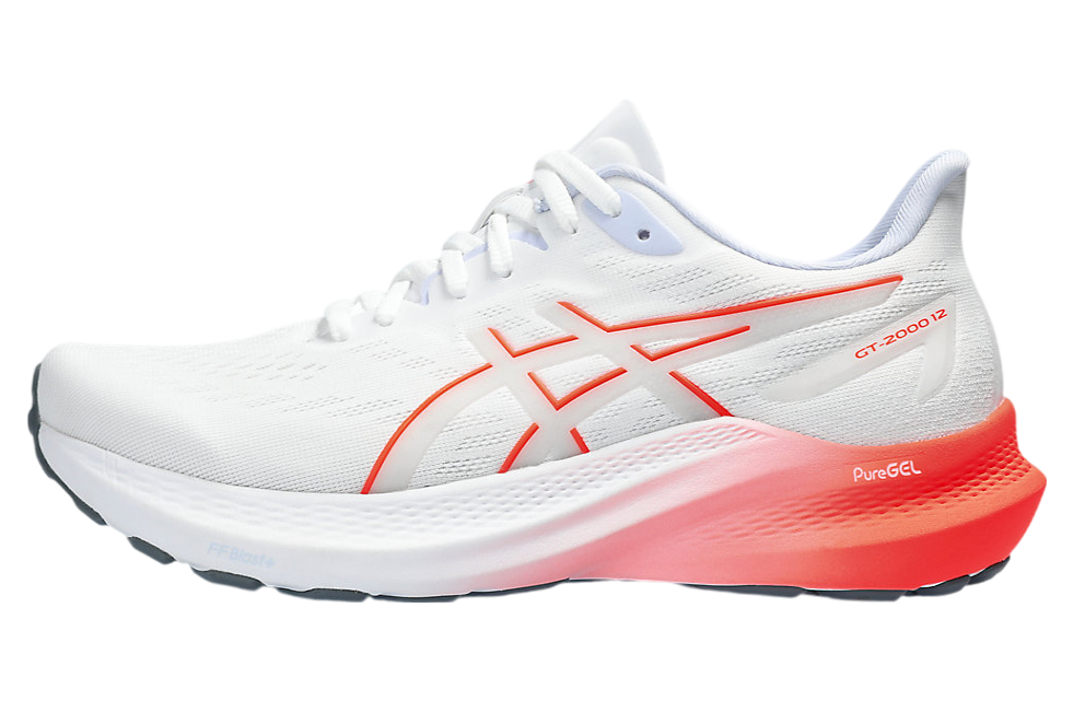 Asics GT-2000 12 White / Sunrise Red