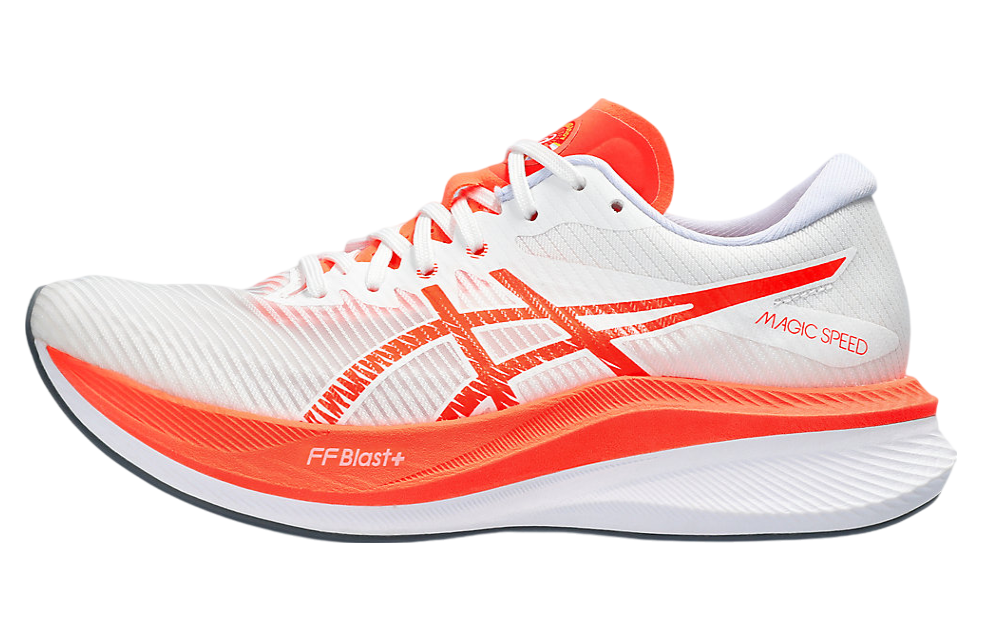 Asics Magic Speed 3 White / Sunrise Red