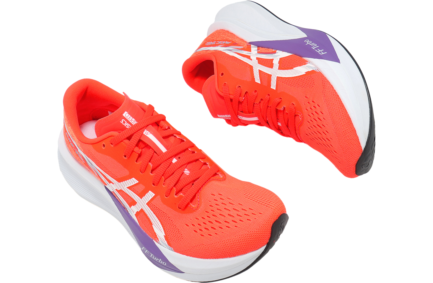 ★asics★ Magic Speed 4 Flash Red White 1012B676600 1012B676 MAGIC SPEED 4 | Women | White/Black | Women's Running Shoes