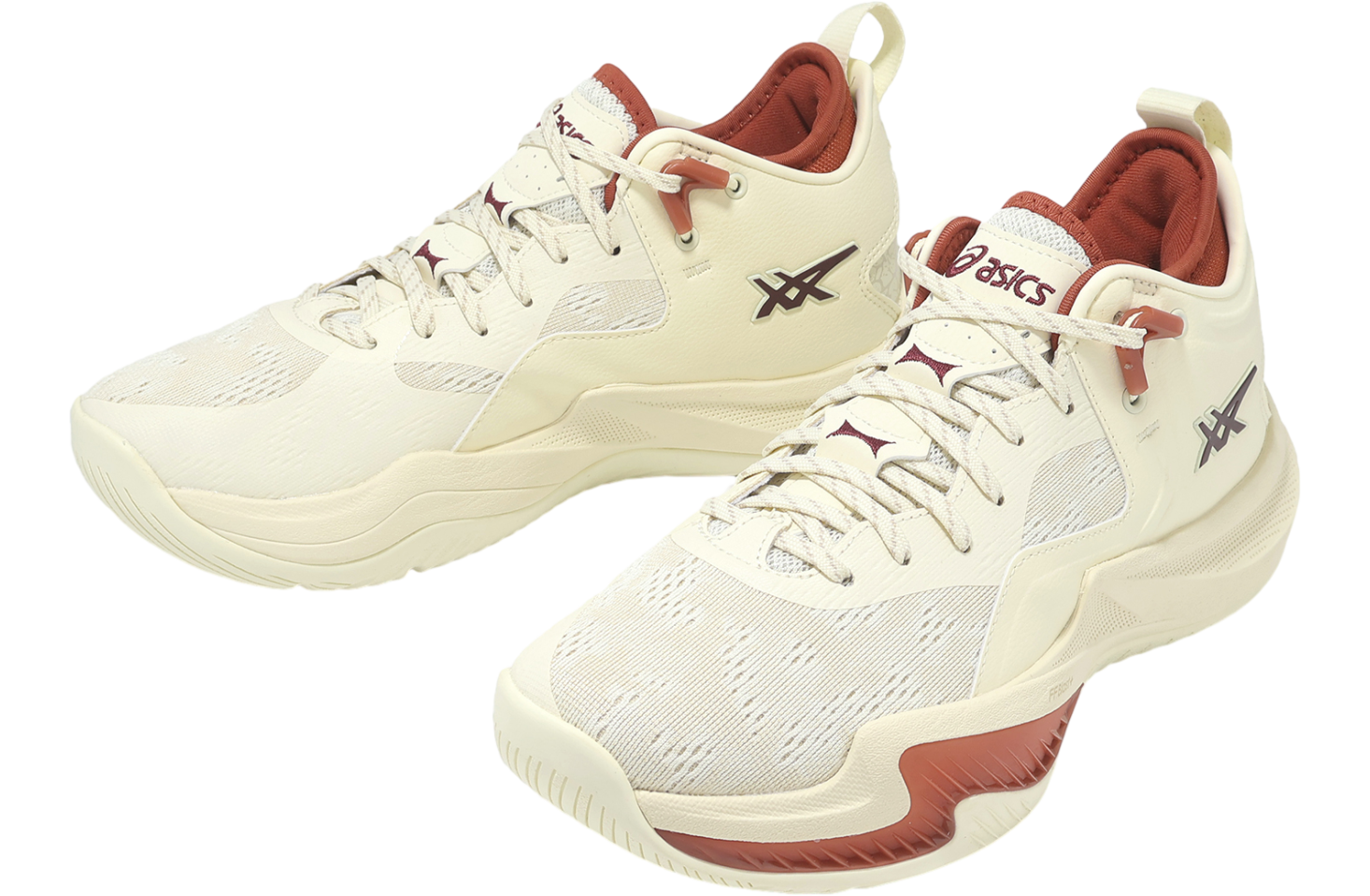 シューズ(男性用) Asics NOVA SURGE LOW VANILA NOVA SURGE LOW | Men | White/Sunrise Red | Mens Basketball