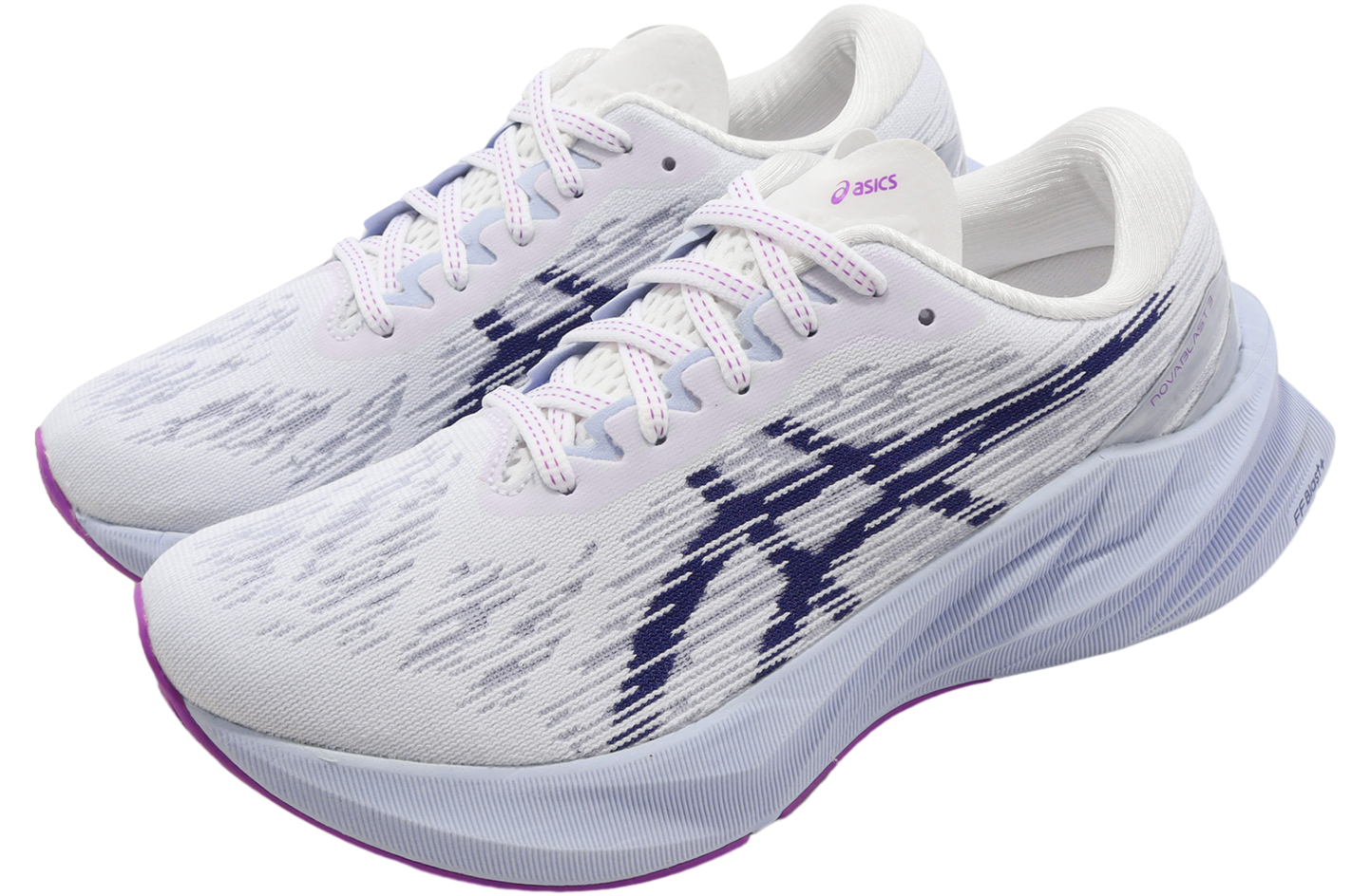 NOVABLAST 3 ホワイト×ダイブブルー ASICS Novablast 3 White Deep Ocean Men's - 1011B458-100 - US