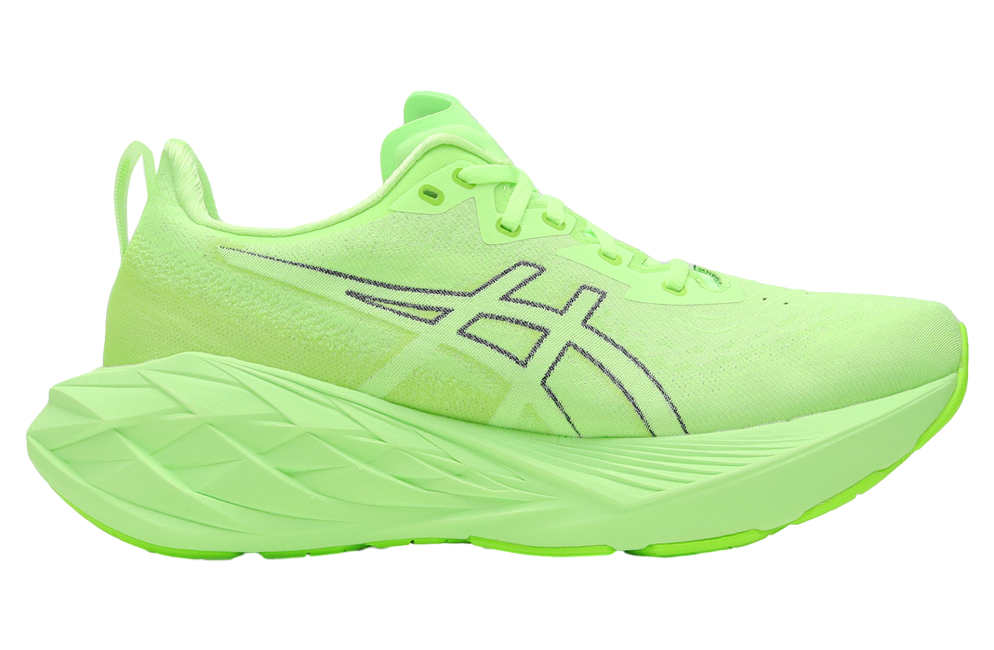 Asics Novablast 4 2E Wide Illuminate Green / Lime Burst