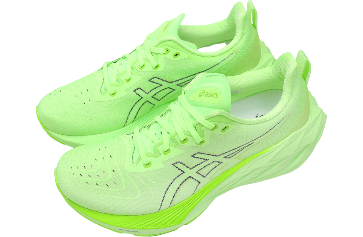 Asics Novablast 4 2E Wide Illuminate Green / Lime Burst
