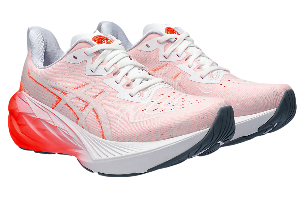 Asics Novablast 4 White / Sunrise Red