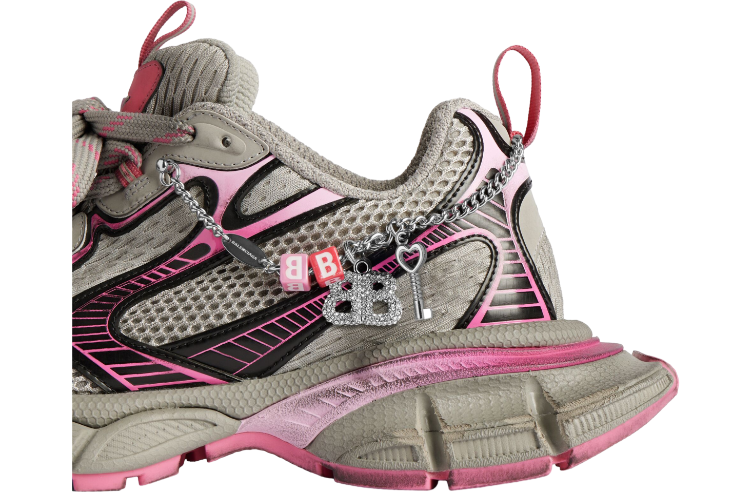 Balenciaga 3xl Gradient With Charms WMNS Grey / Pink