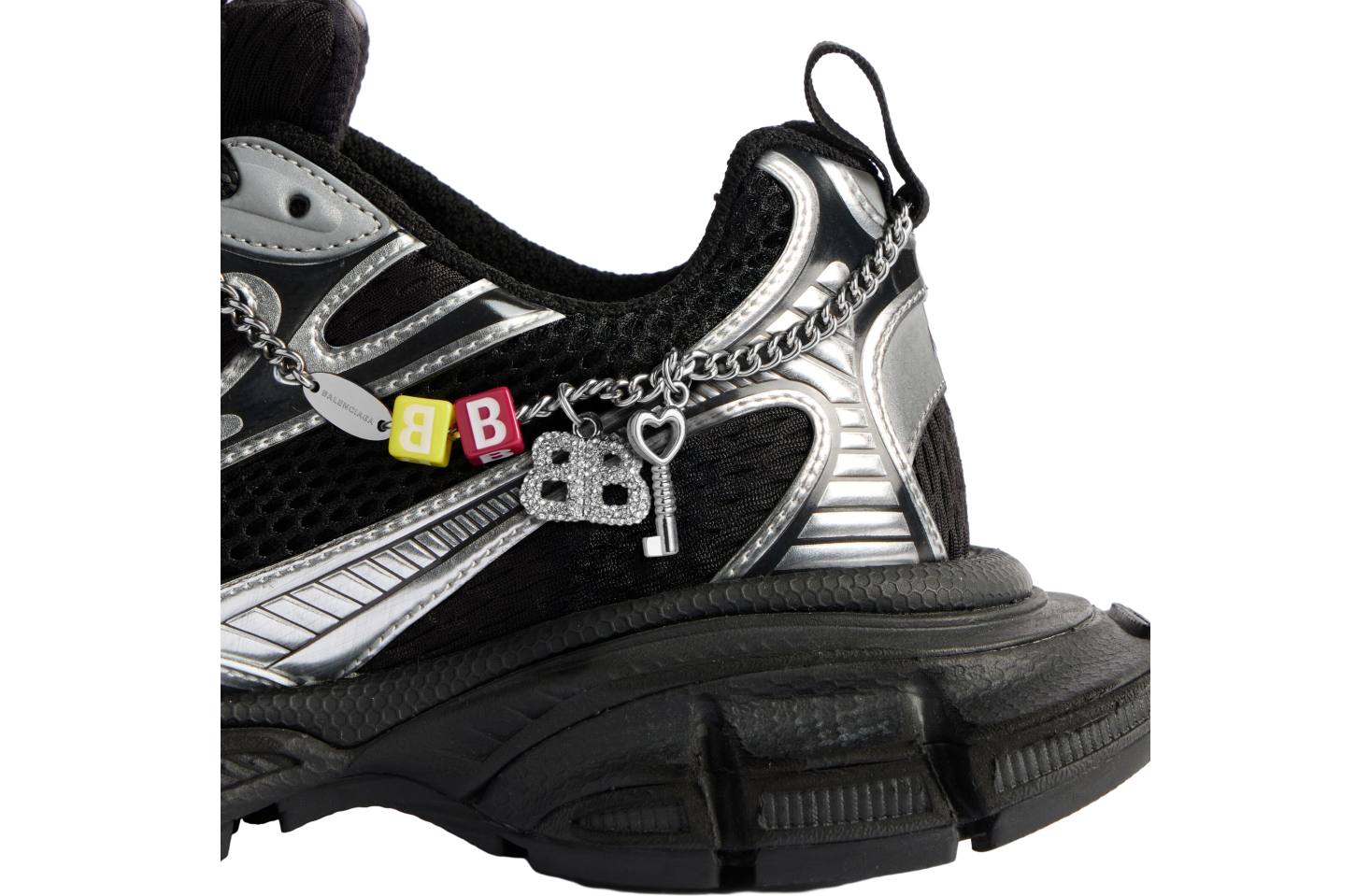 Balenciaga 3xl With Charms WMNS Black / Silver