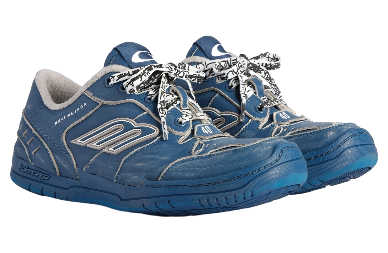 Balenciaga Hamptons Medium Worn-Out Navy / Taupe