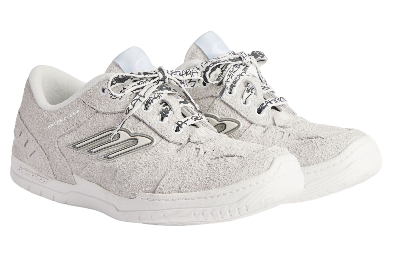 Balenciaga Hamptons Suede Off White / Black