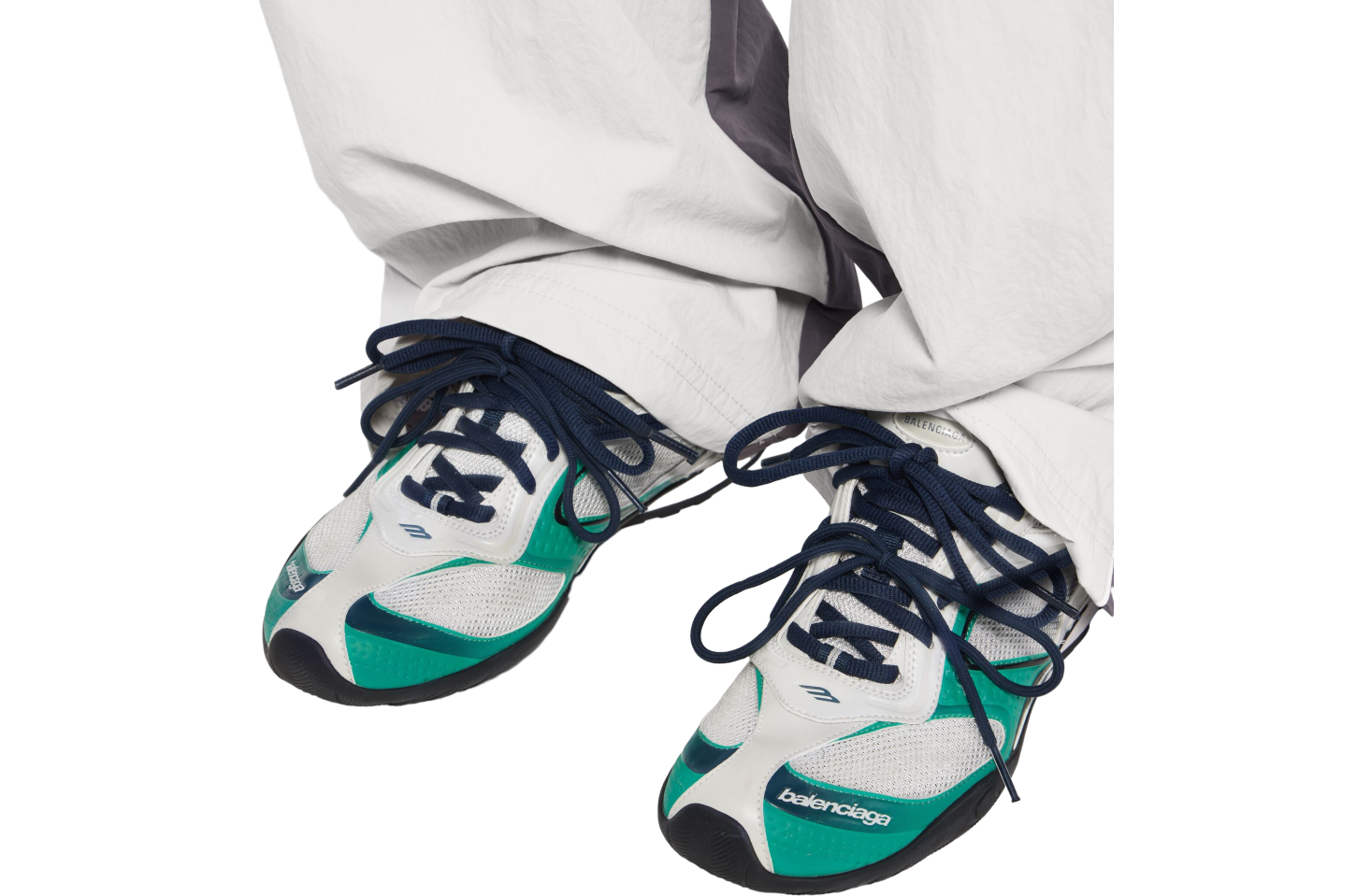 Balenciaga Radar Gradient Lines Light Grey / Green