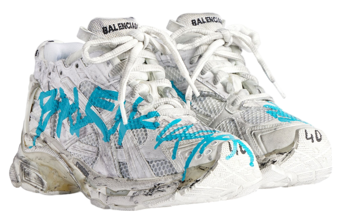 Balenciaga Runner Graffiti White / Blue