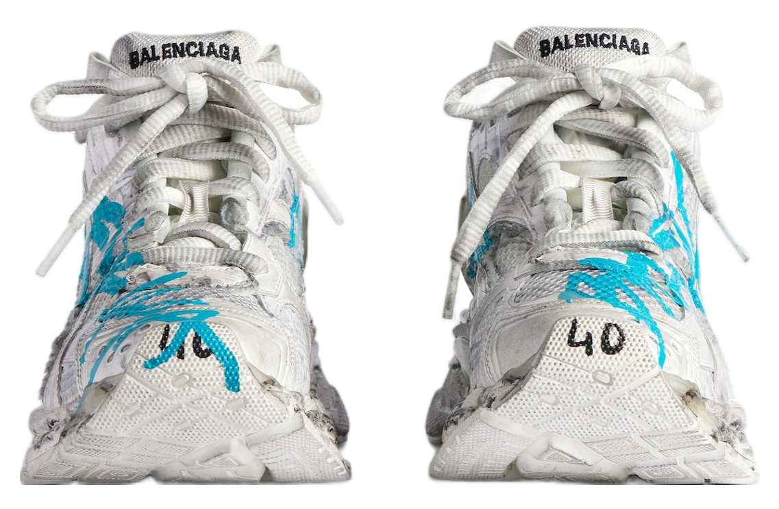 Balenciaga Runner Graffiti White / Blue