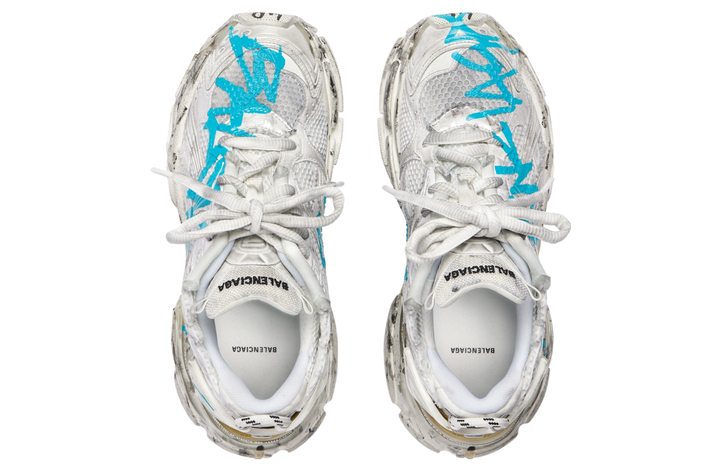 Balenciaga Runner Graffiti White / Blue