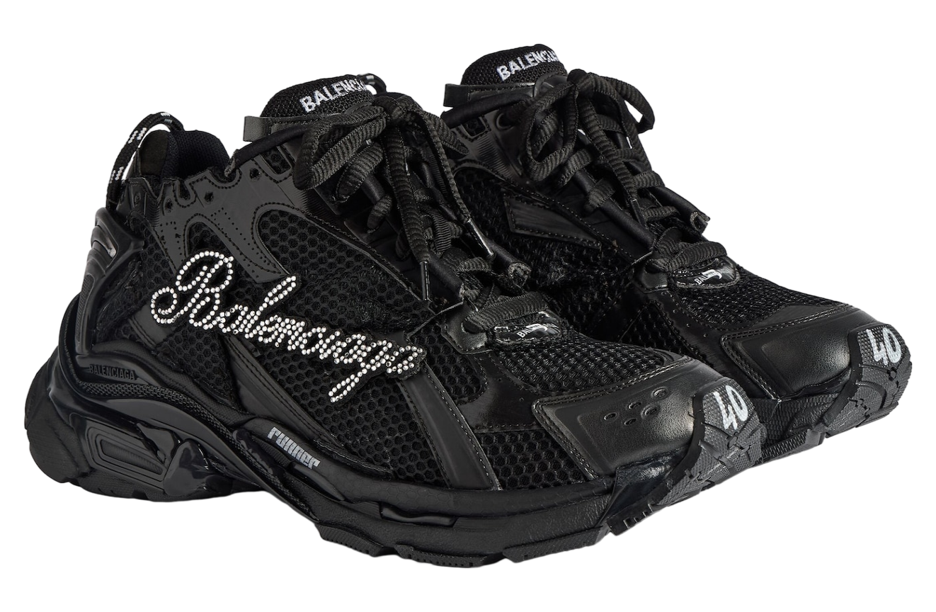 Balenciaga Runner With Rhinestones WMNS Black / White