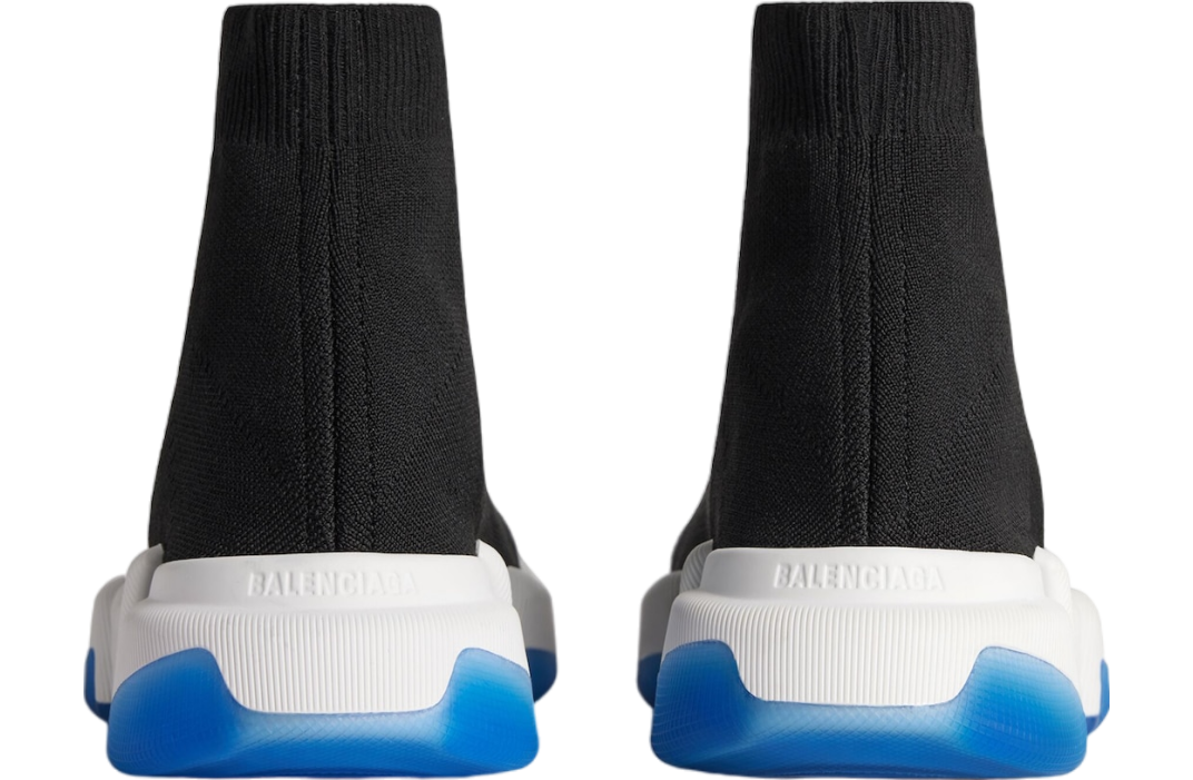 Balenciaga Speed 2.0 Clear Sole Recycled Knit Black / Blue