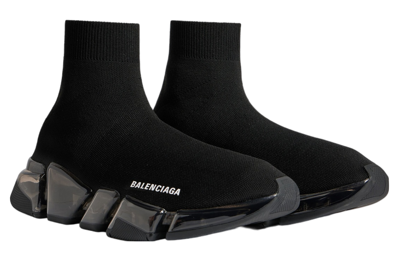 Balenciaga Speed 2.0 Full Clear Sole Recycled Knit Black